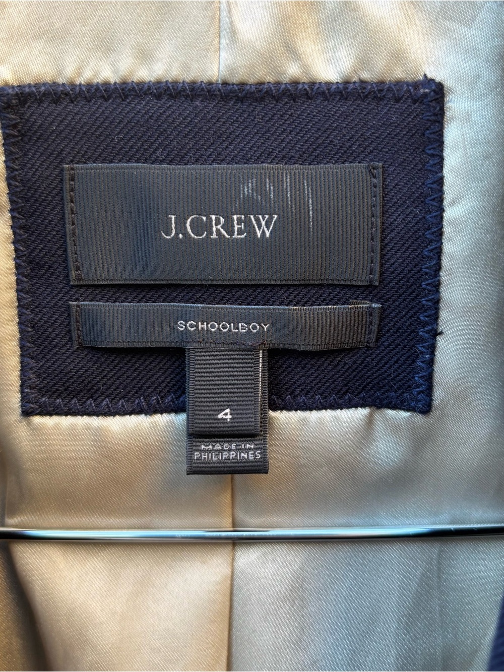 J. Crew Schoolboy Blazer Jacket Dark Navy Women's Size 4 Wool Gold Buttons - Picture 5 of 10